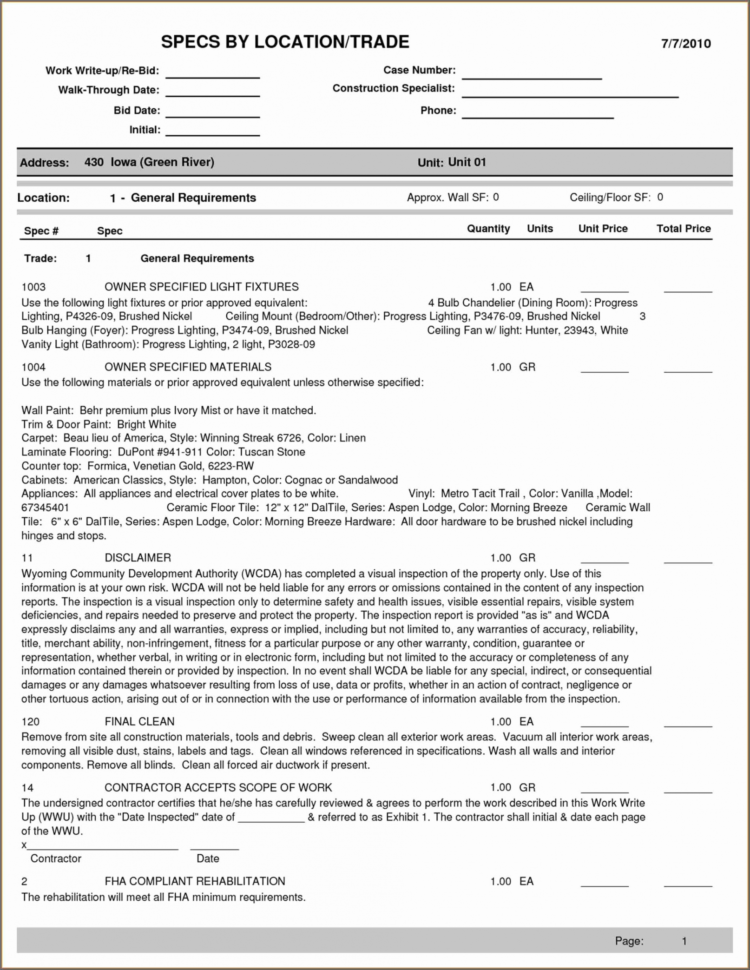 Invitation To Bid Template Construction Perfect 11 Fresh Contractor And Construction Bid Form Free