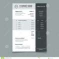 Invoice Template. Bill With Price Table. Paper Order Bookkeeping Inside Bookkeeping Invoice Template