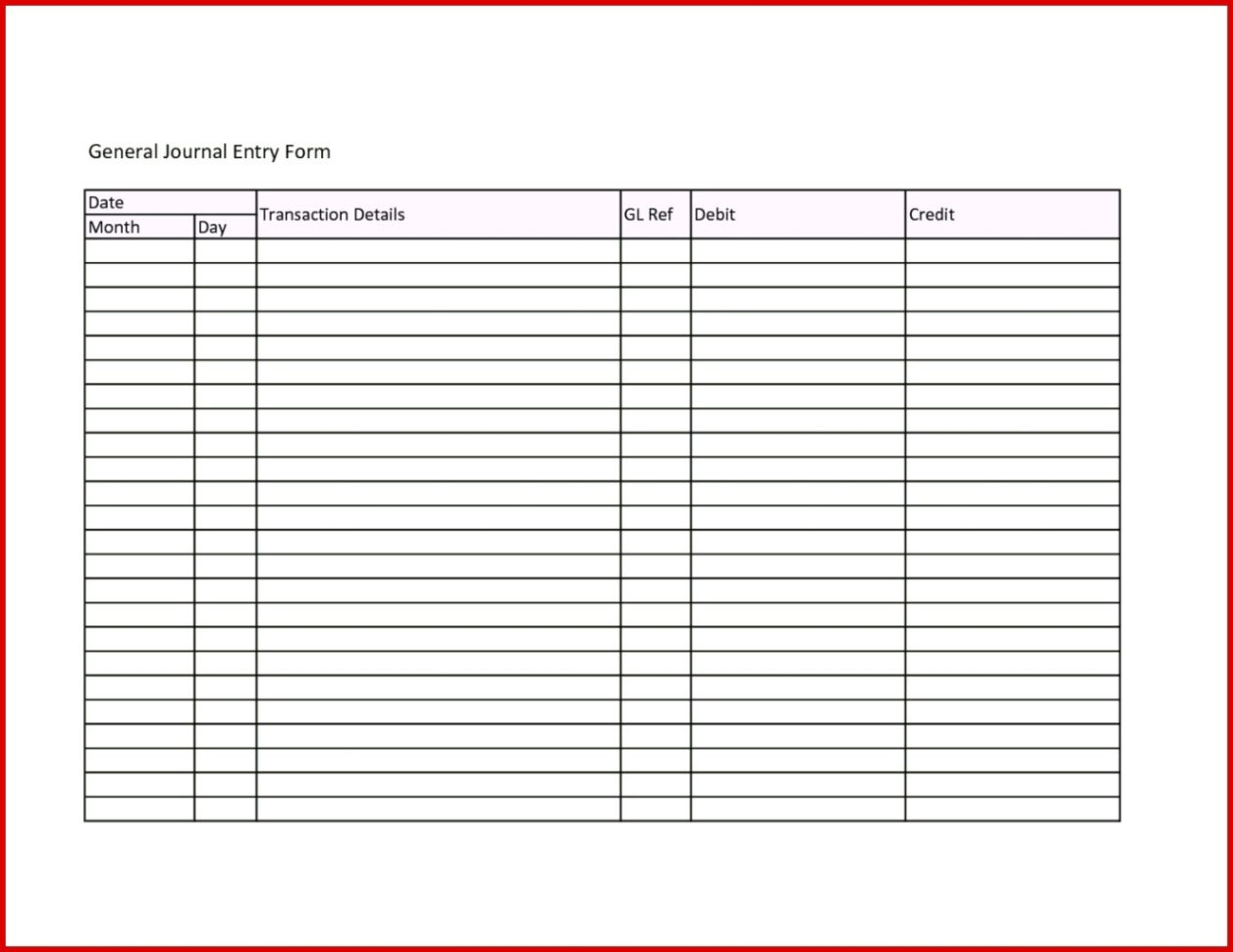 Journal Entry Template | Dreamreach100818B With Accounting Journal Template