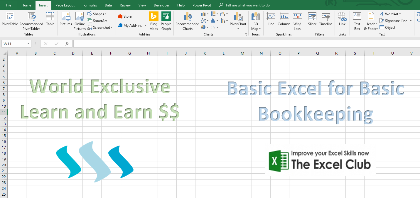 Learn And Earn – Basic Excel For Basic Bookkeeping Week #1 — Steemkr to Bookkeeping In Excel