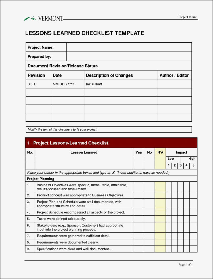 Lessons Learnt Template Checklist. Lessons Learned Template Excel