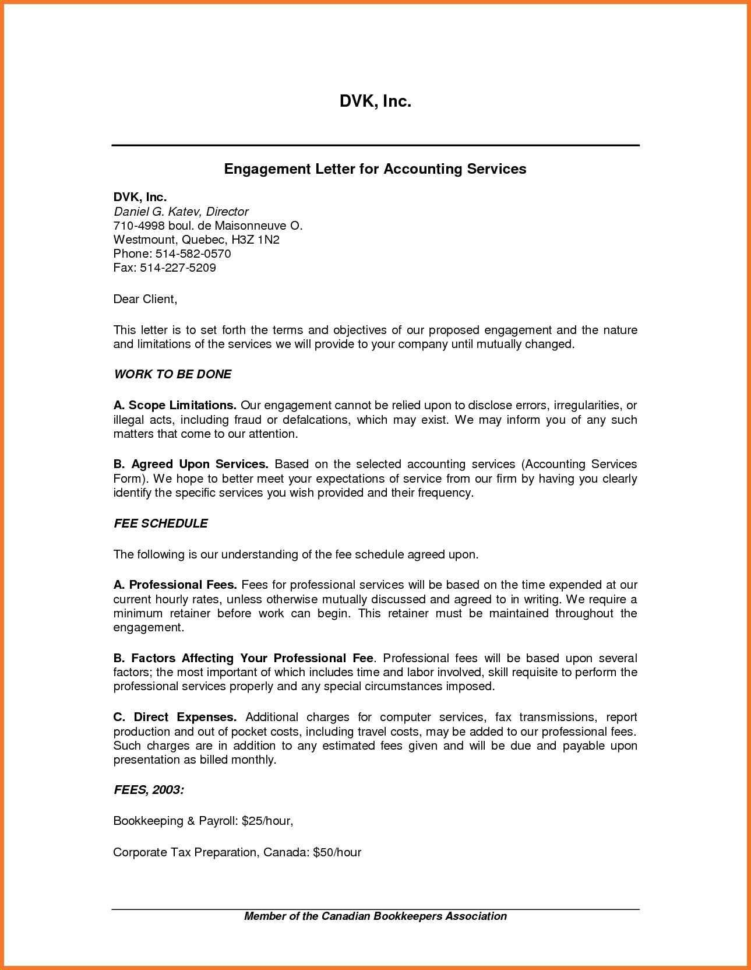 Letter Of Engagement Bookkeeping Template Australia — db-excel.com