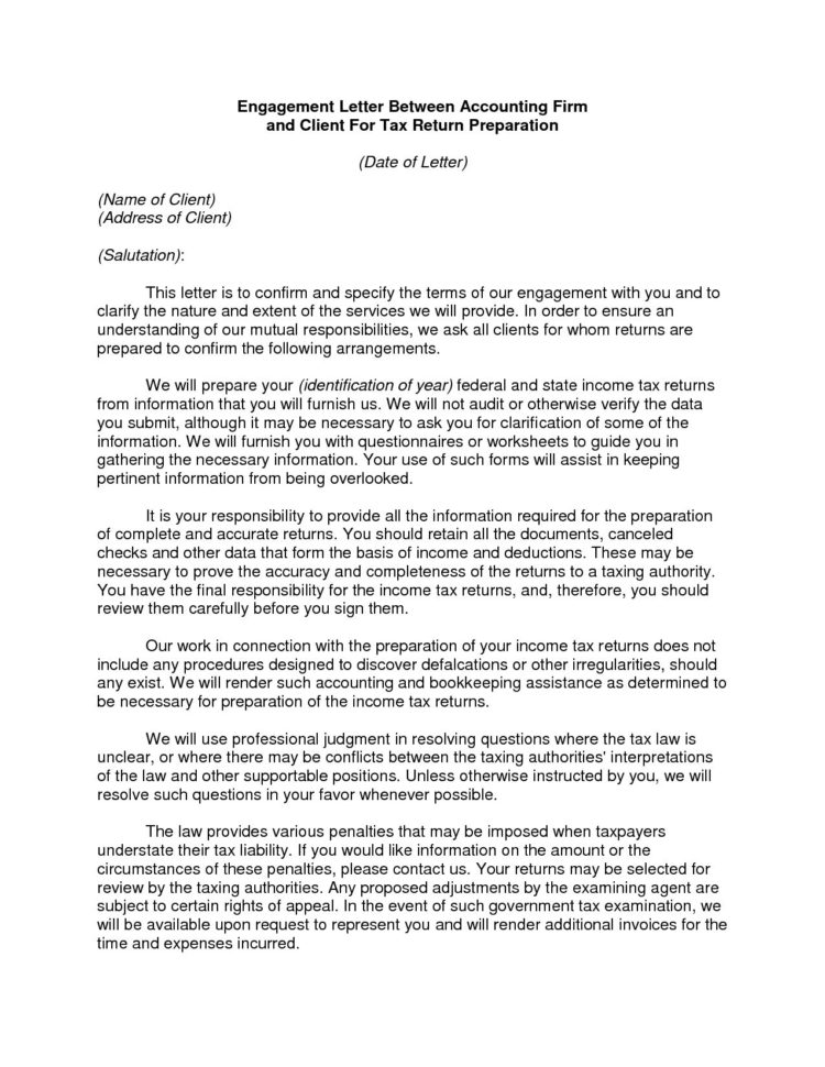 Luxury Audit Engagement Letter Sample Template And Bookkeeping Engagement Letter Example Luxury Audit Engagement Letter Sample Template And Bookkeeping Engagement Letter Example