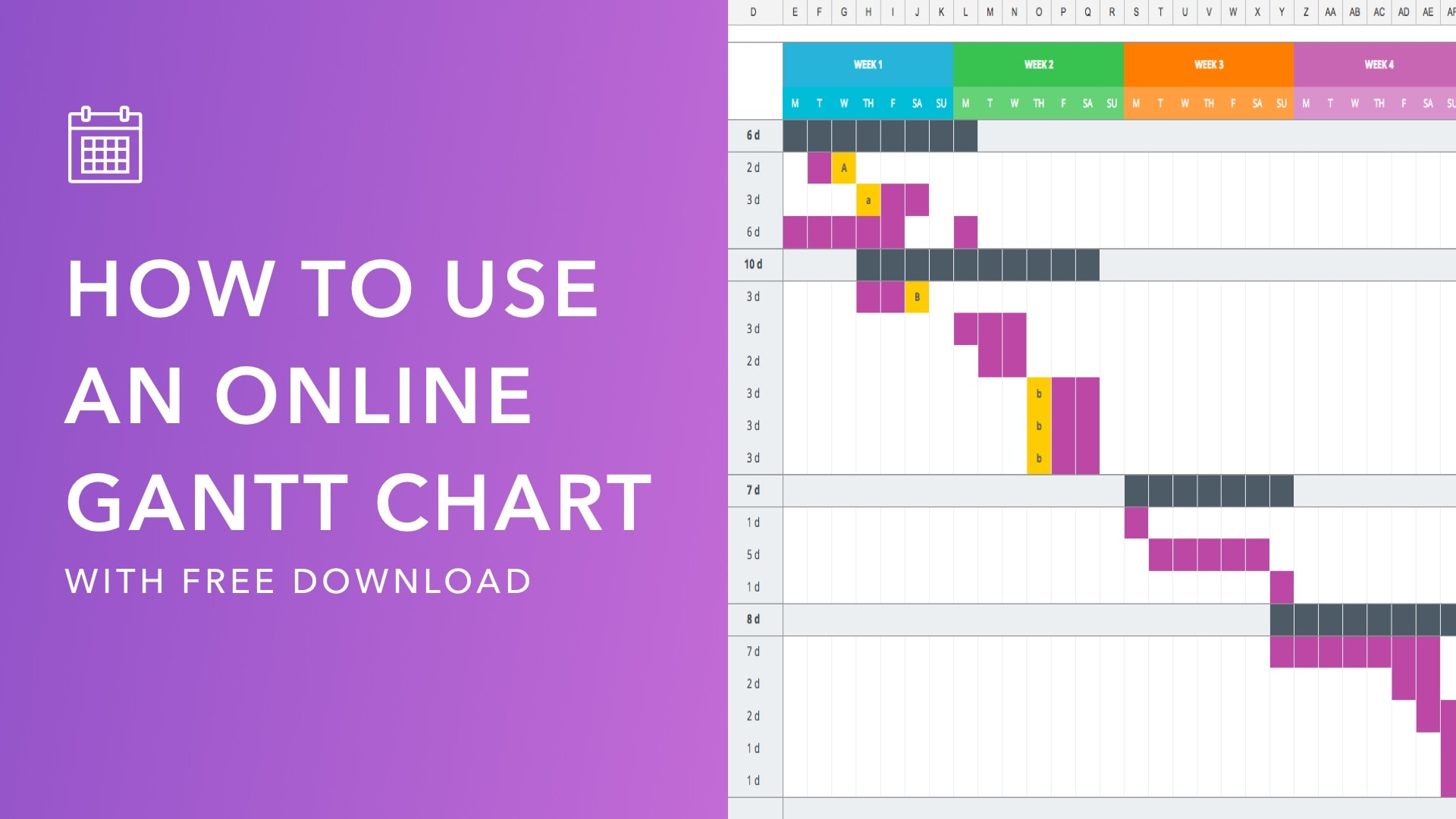 Mastering Your Production Calendar [Free Gantt Chart Excel Template] and Simple Gantt Chart Template Excel Free