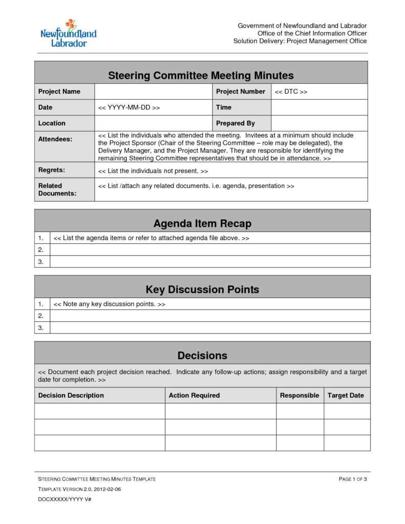 Meeting Agenda Template Doc Best Templates Project Management Intended For Project Management Meeting Templates