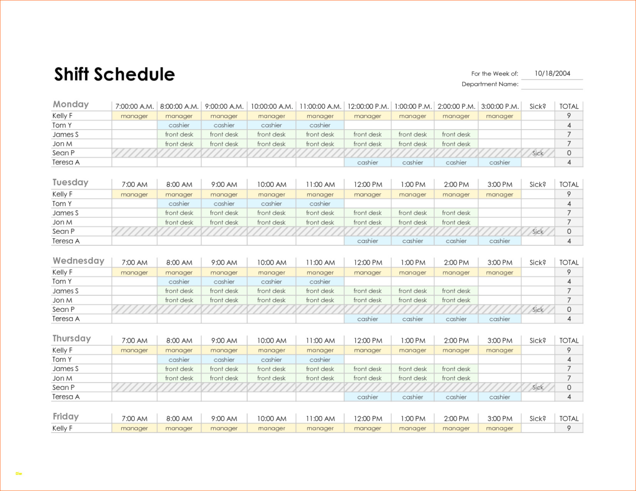 Monthly Employee Schedule Template Excel Beautiful 8 Monthly To Monthly Staff Schedule Template