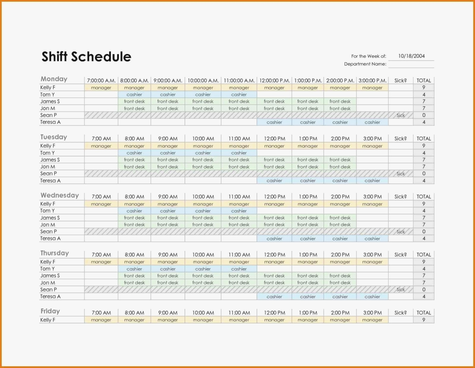 Monthly Employee Work Schedule Template Weekly Templates Excel With Monthly Employee Schedule Template Excel
