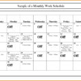 Monthly Work Schedule Calendar Template | Blank Calendar Design 2017 For Monthly Work Schedule Template Pdf