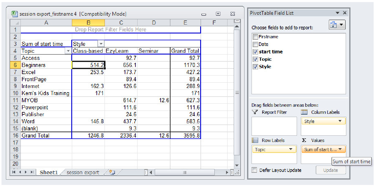 New Training Material: Advanced Microsoft Excel 2010 Videos within Bookkeeping With Excel 2010