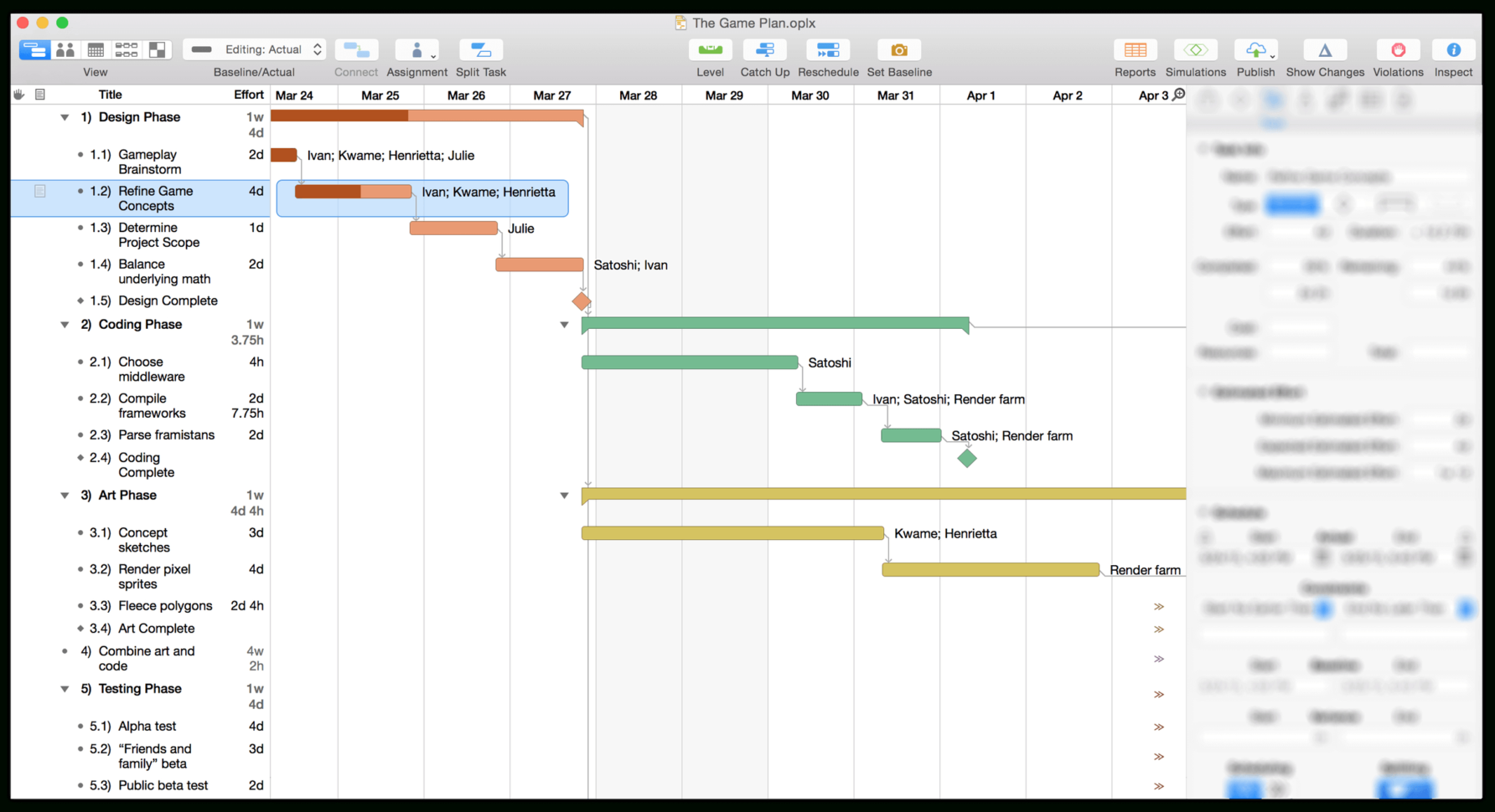 Omniplan 3 For Mac User Manual   Getting To Know Omniplan For Gantt Chart Template For Mac
