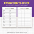 Password Tracker Printable, Password Keeper, Password Log, A5 To Free Printable Password Keeper