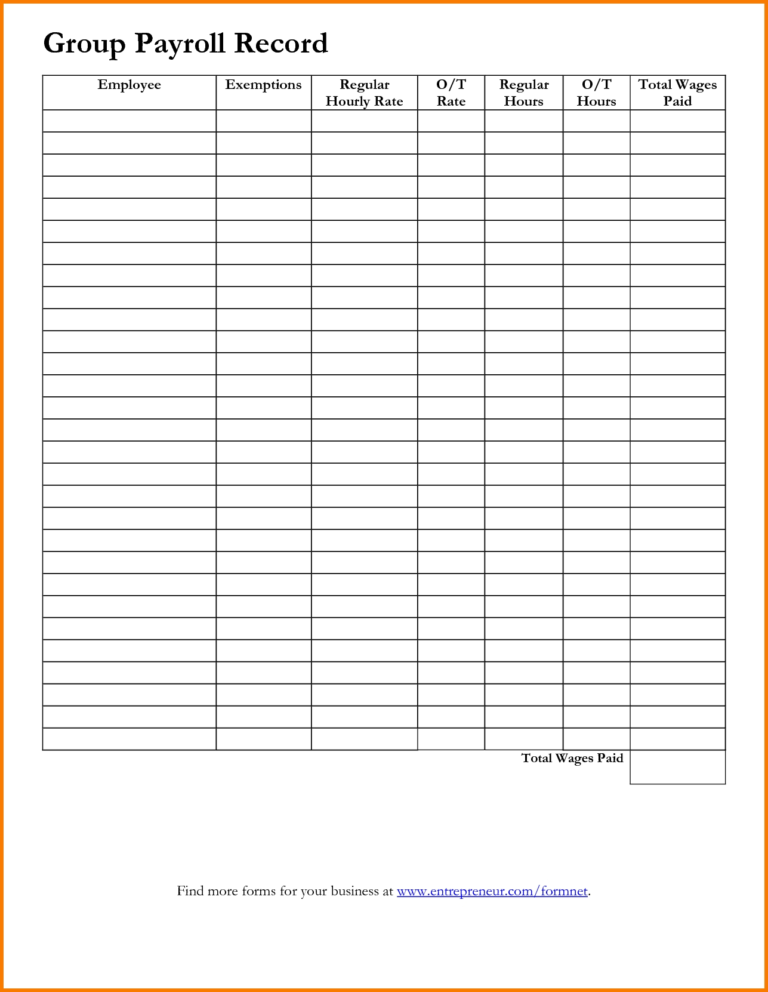 Free Payroll Sheet Template — db-excel.com