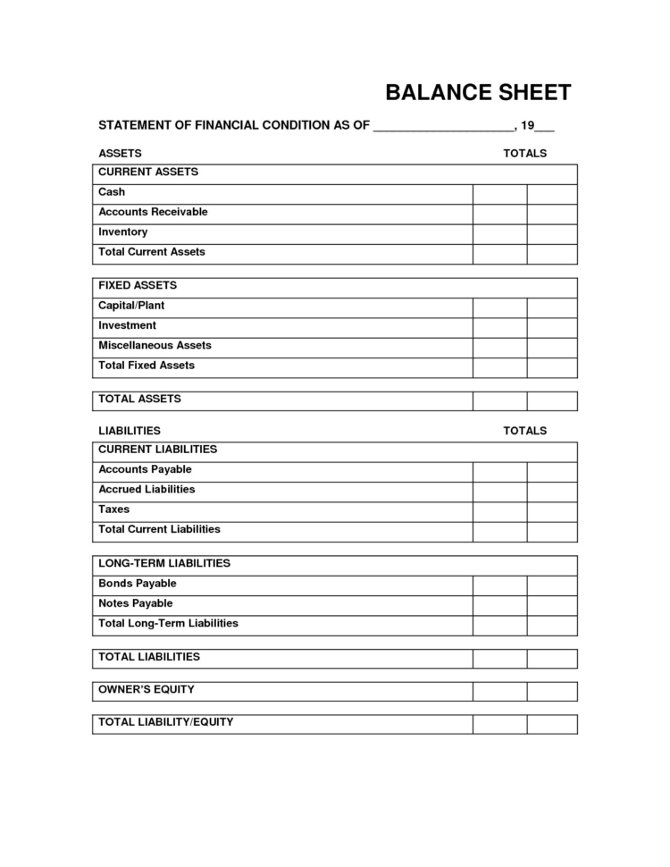 Personal Balance Sheet Example 7   Band Ible With Personal Balance Sheet Template