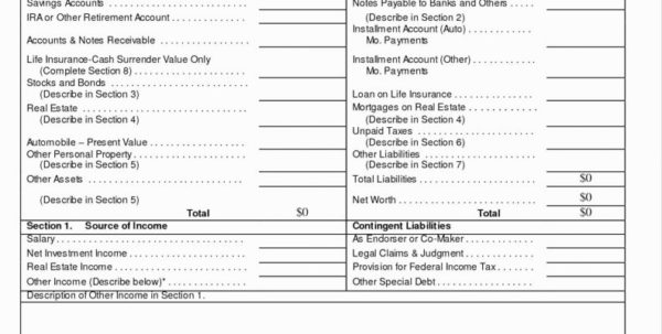 Monthly Financial Statement Template Excel Example of Spreadshee ...