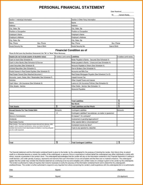 Personal Income Statement Template Word Profit And Loss Form in Income ...