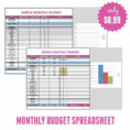 Personal Monthly Budget Spreadsheet Template Excel Budgeting Monthl Inside Monthly Bill Spreadsheet Template