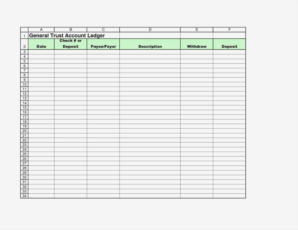 Blank Accounting Spreadsheet Excel Spreadsheet Template blank