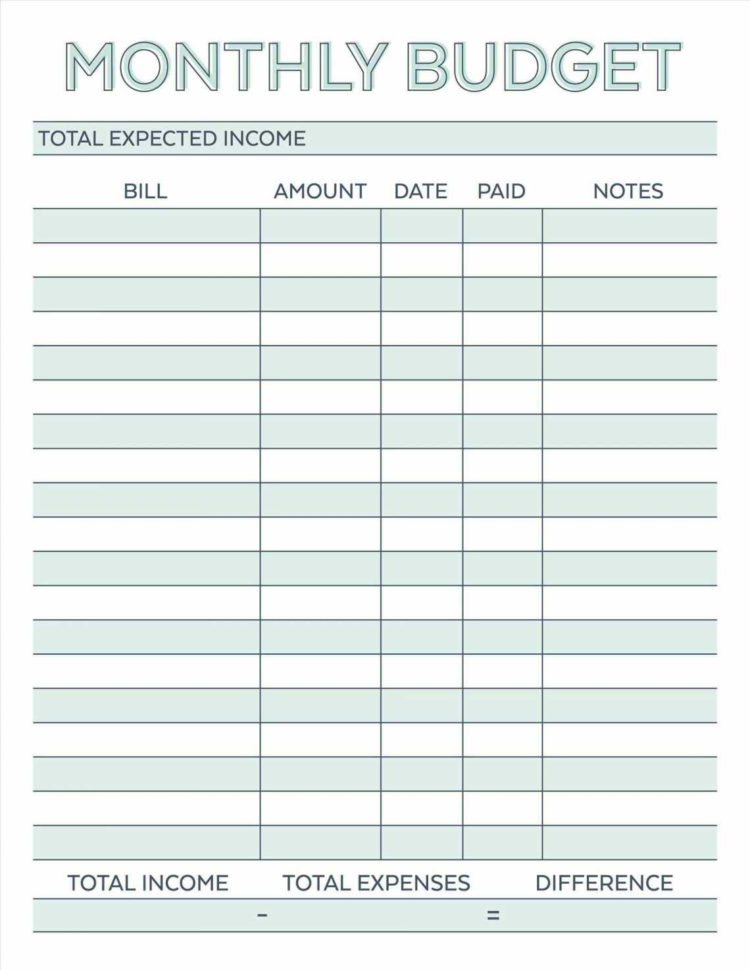 Printable Monthly Budget Planner Template | Worksheet & Spreadsheet 2018 With Monthly Budget Planner Template Free Download