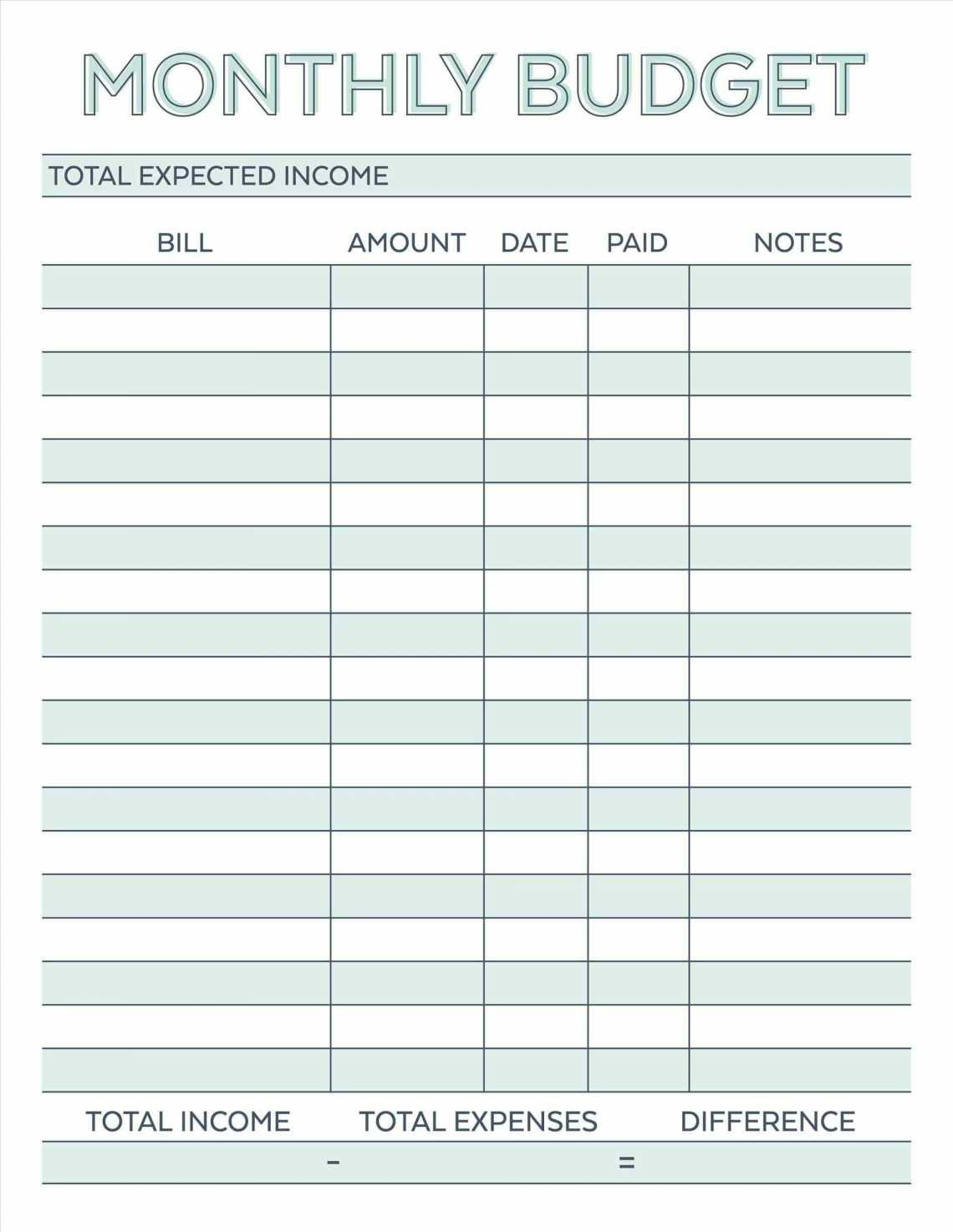 How To Write A Monthly Budget Plan