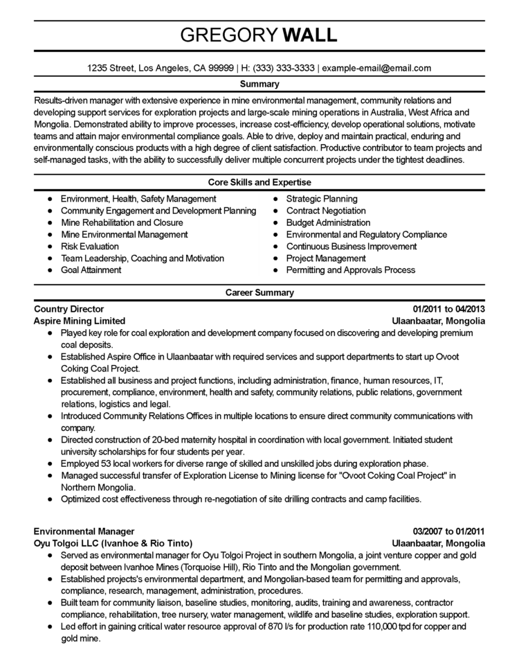 Professional Environmental Manager Templates To Showcase Your Talent With Project Management Resume Templates Professional Environmental Manager Templates To Showcase Your Talent With Project Management Resume Templates