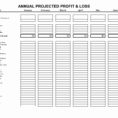 Profit And Loss Projection Template Excel | My Spreadsheet Templates Intended For Gross Profit Spreadsheet Template
