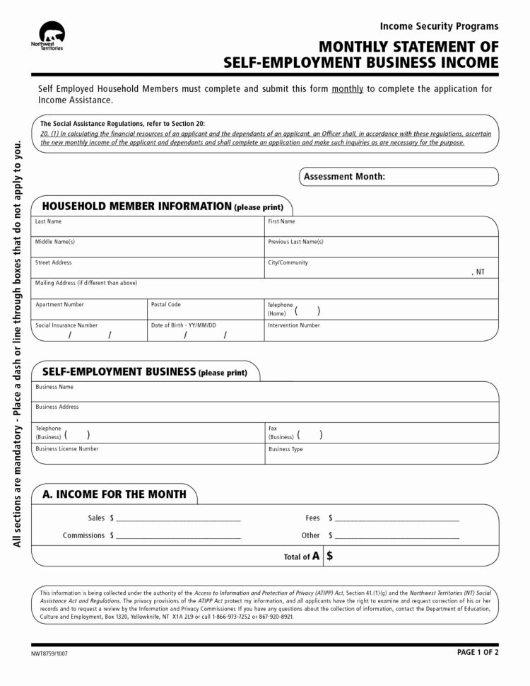 Profit Loss Statement Example And Template Microsoft Word Free For For Simple Profit And Loss Statement Template For Self Employed
