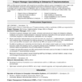Project Management It Manager Resumes Best Of Account Resume With Project Management Resume Templates