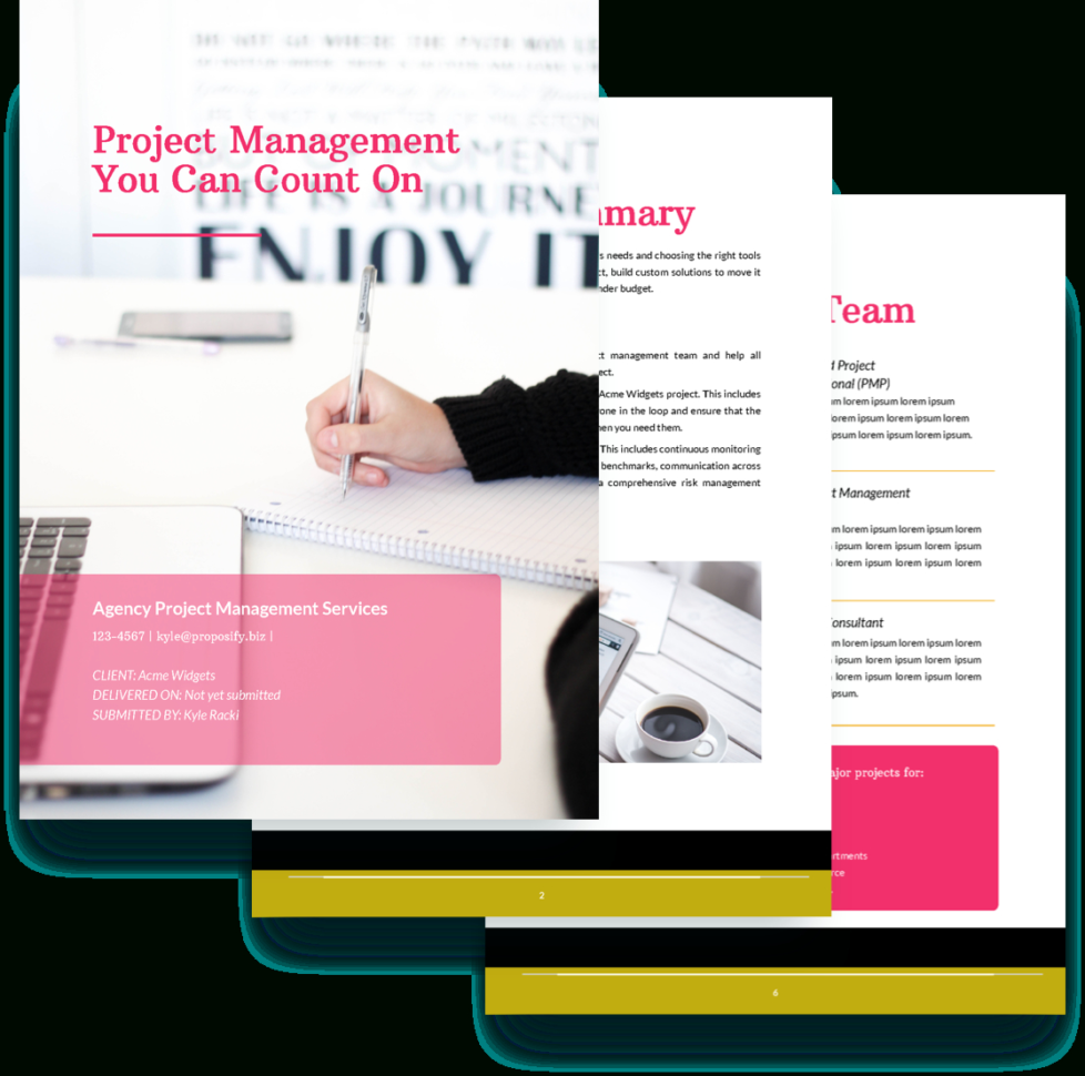Project Management Proposal Template   Free Sample | Proposify In Project Management Design Templates