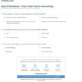 Quiz & Worksheet   Petty Cash Fund In Accounting | Study Intended For Accounting Worksheet