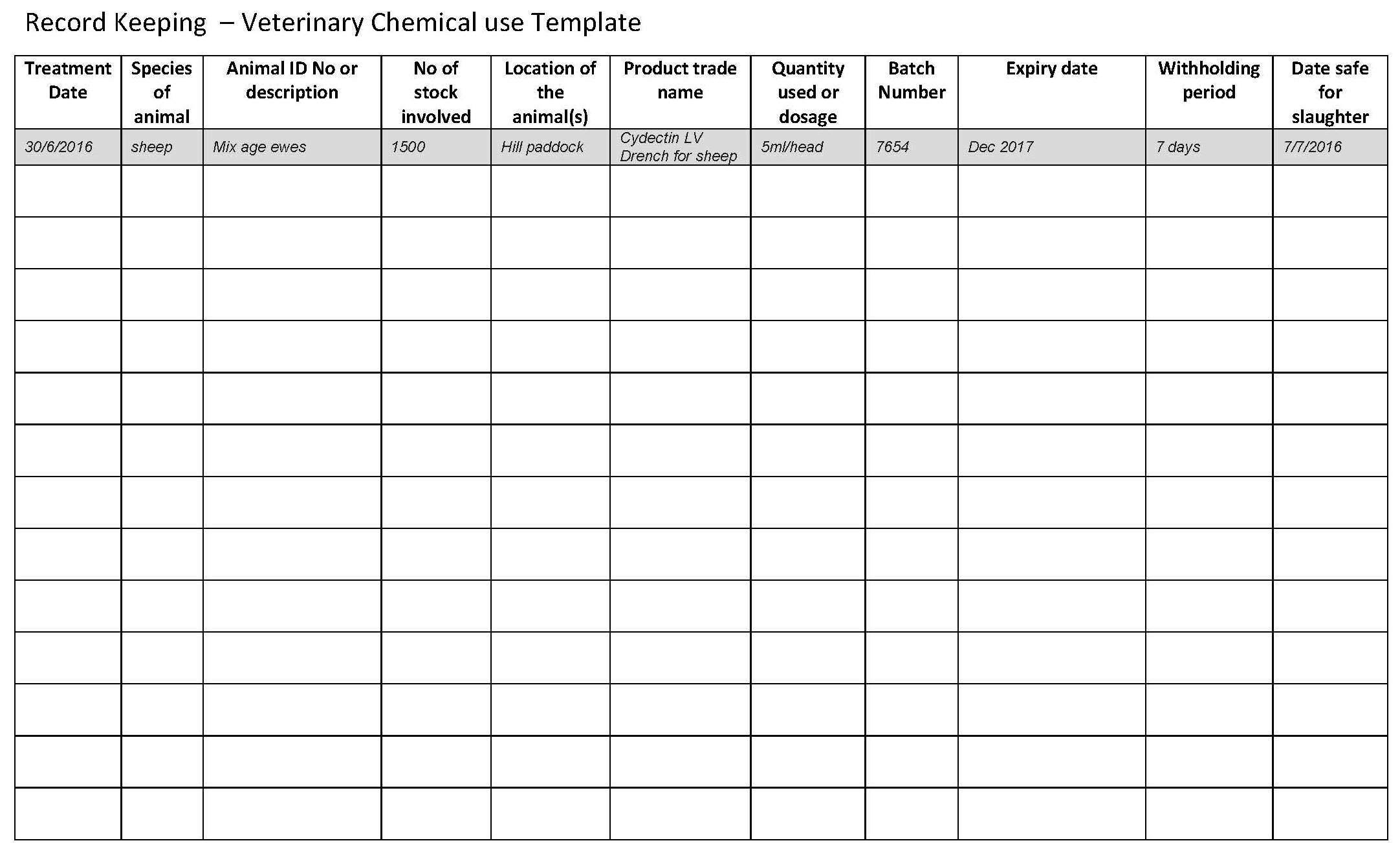 Record Keeping Template For Small Business And Bookkeeping Records ...