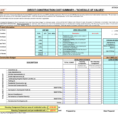 Residential Construction Budget Template Excel | Spreadsheet Collections inside Residential Construction Budget Template