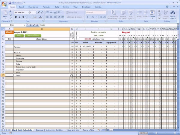 Construction Cost Templates Free Download — db-excel.com