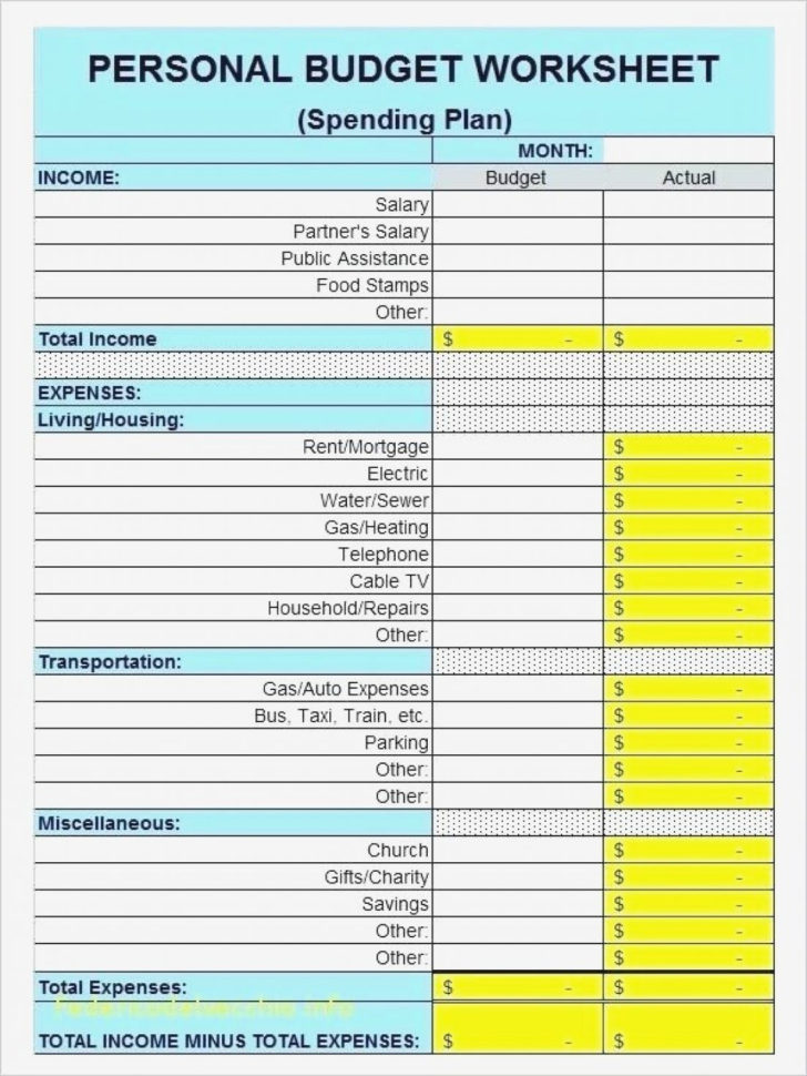 Sample Personal Budget Excel Template Luxury Financial Planning Bud In Personal Financial Planning Spreadsheet Templates