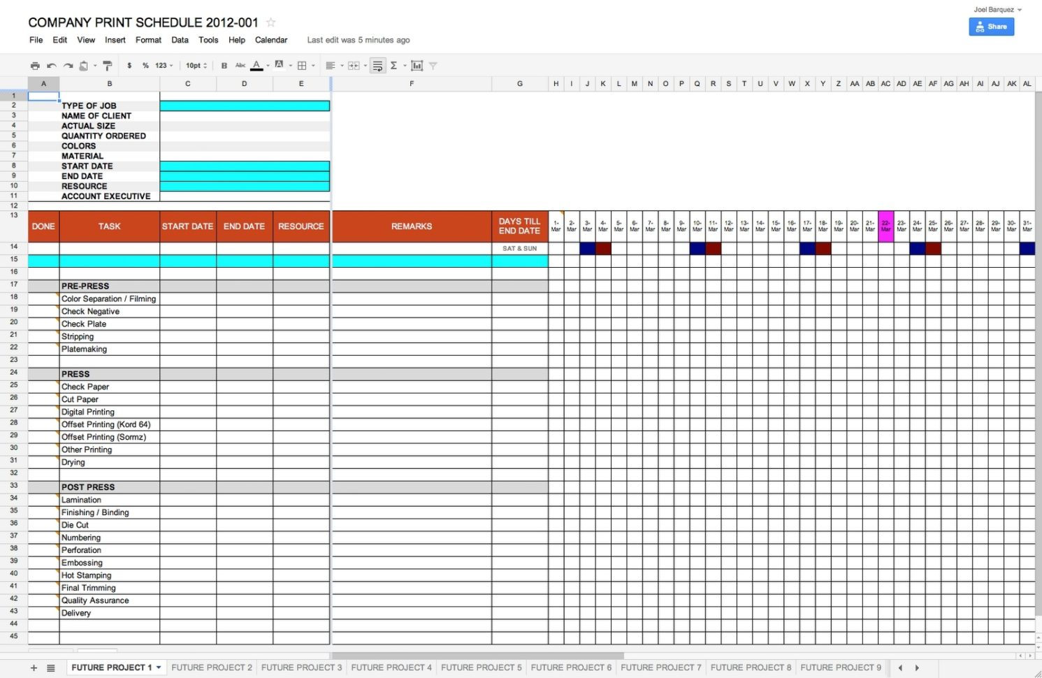 Schedule Template Google Docs | Schedule Template Free In Google With Project Management Google Spreadsheet Template