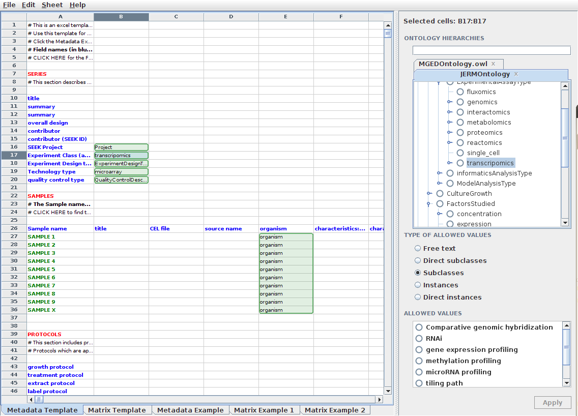 Semantic Spreadsheet Templates | Seek For Science For Data Spreadsheet Templates