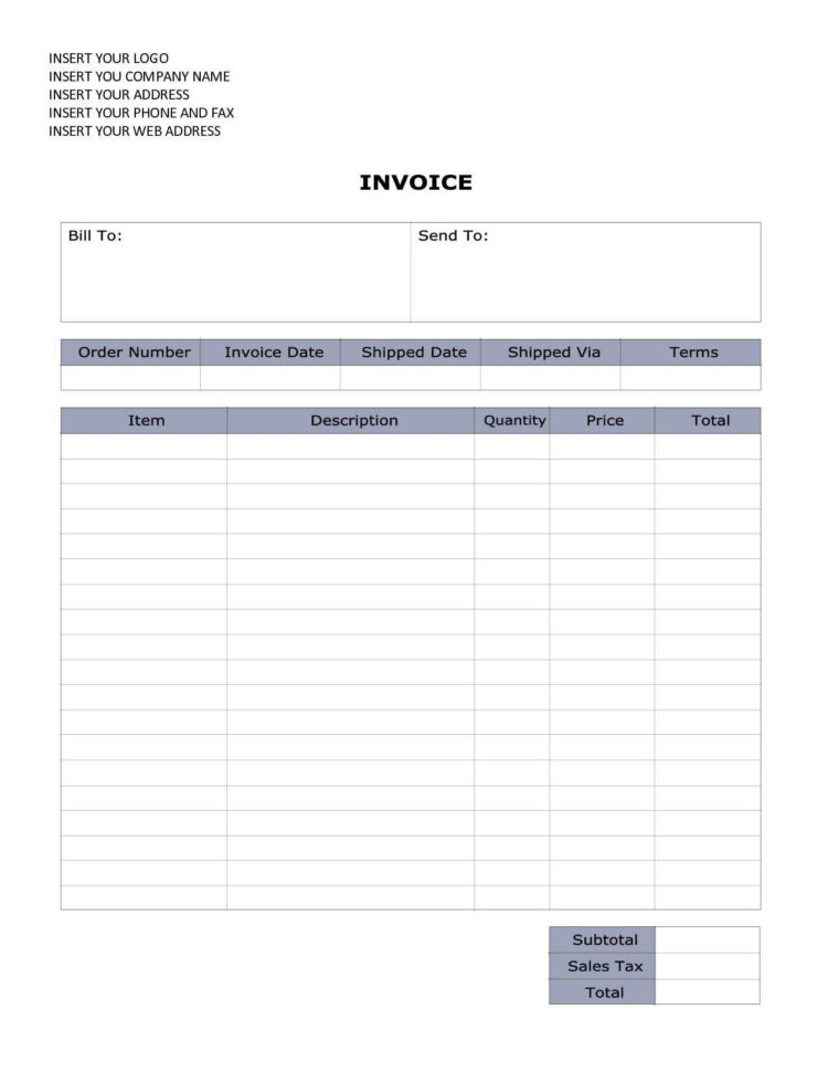 Bookkeeping Invoice Template — db-excel.com