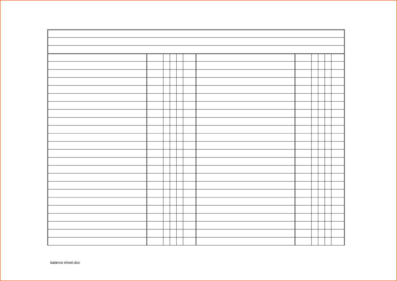 Sheets Printable Blank Balance Sheet Template And Table Best Of Within Blank Accounting Spreadsheet Template