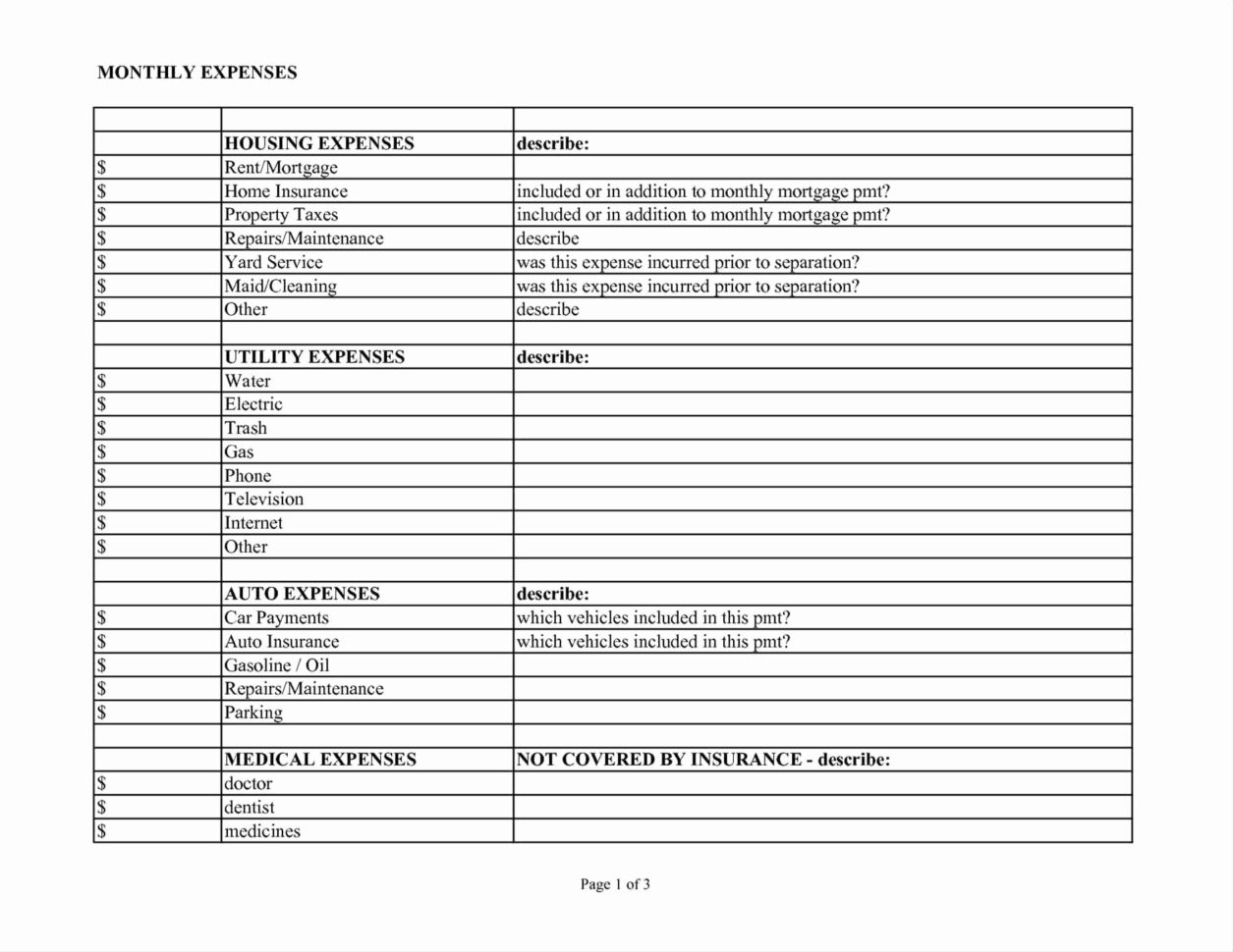 Simple Budget Template 1 Business Expense Example Of Spreadsheet For With Sample Spreadsheet For Business Expenses