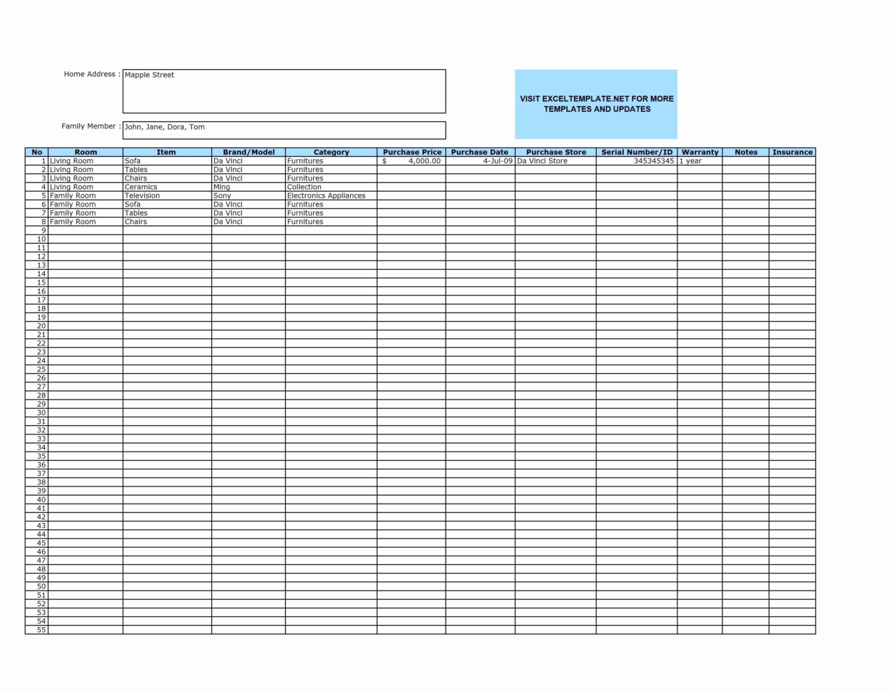 Small Business Inventory Spreadsheet Template Free Downloads Free