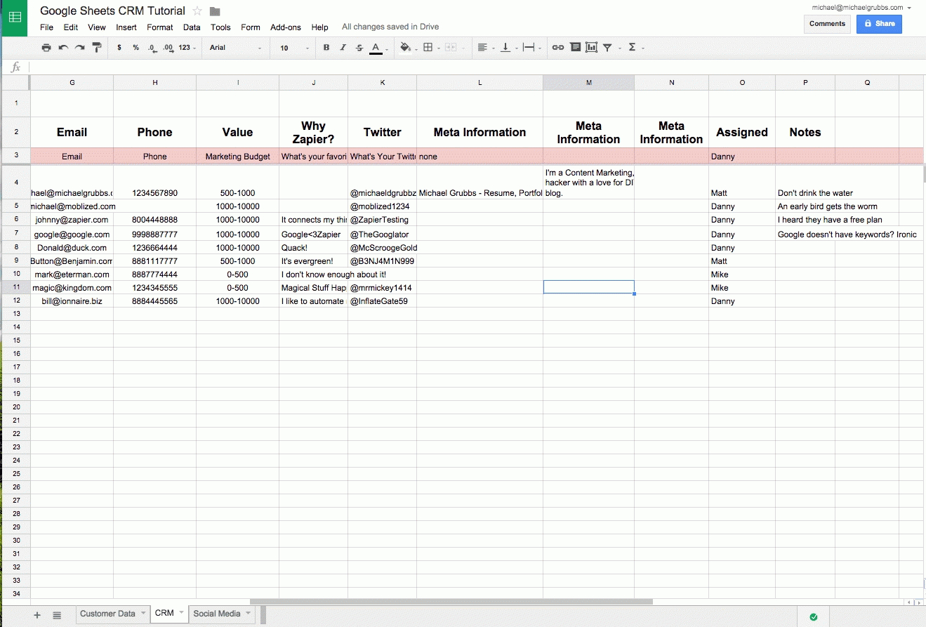 Spreadsheet Crm: How To Create A Customizable Crm With Google Inside And Crm Excel Template Free