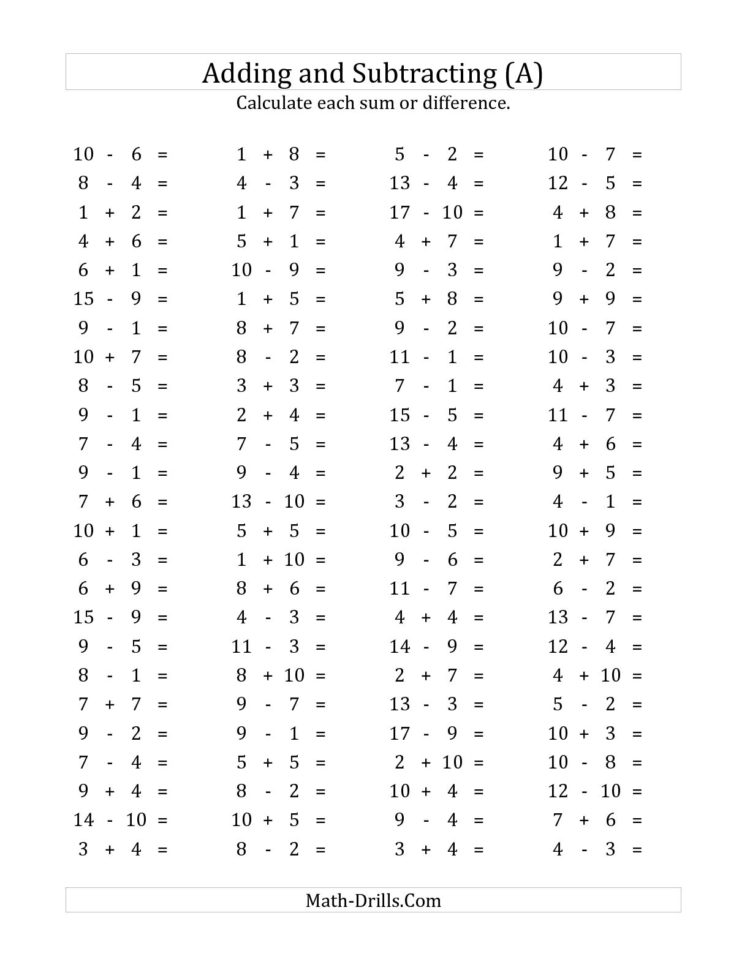 Subtraction Worksheet Generator The Best Worksheets Image Collection With Worksheet Generator
