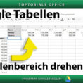 Tabelle Drehen / Tabellenbereich Drehen / Transponieren (Google For Spreadsheets
