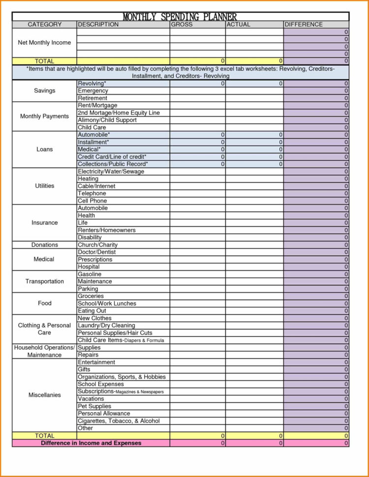 Self Employed Spreadsheet Templates Free — db-excel.com