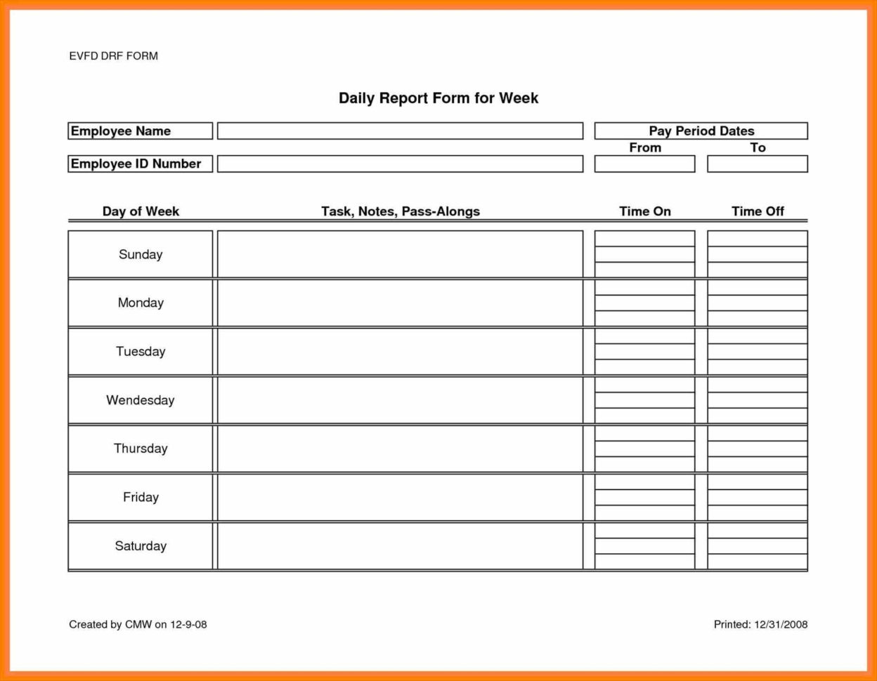 Themeforest Free Printable Work Schedules Weekly Employee Schedule Throughout Weekly Bookkeeping Template