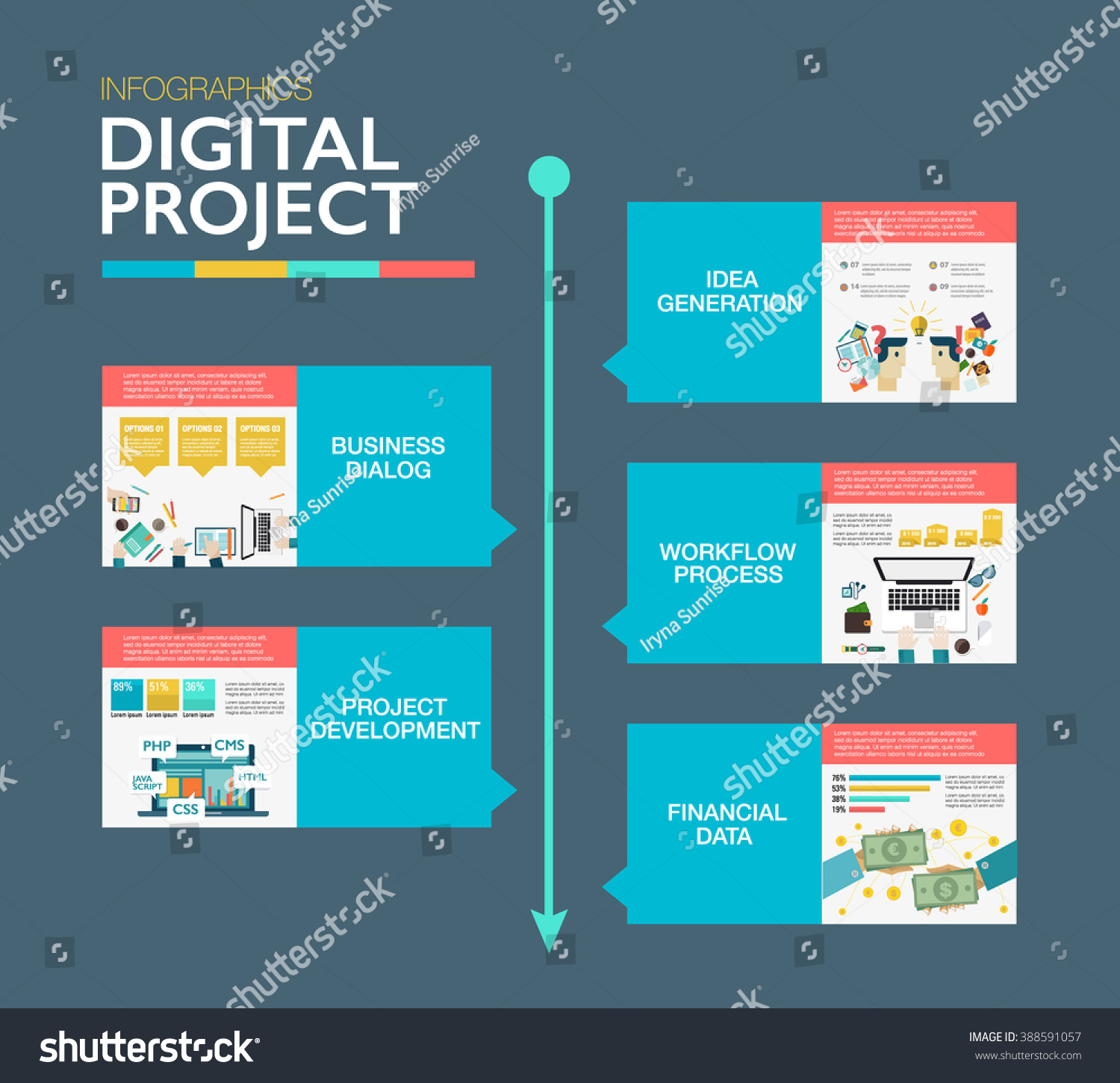 Timeline Infographics Template Material Design Layout Stock Intended For Project Management Design Templates