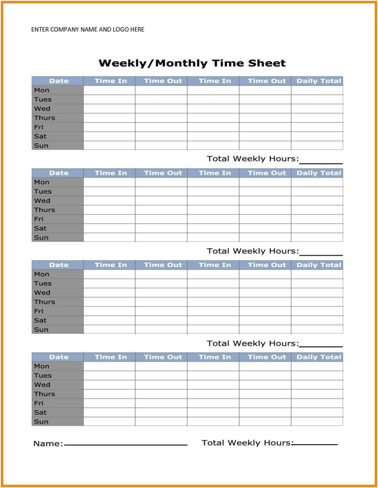 Timesheet Spreadsheet Luxury Monthly Timesheet Template – My And Timesheet Spreadsheet Template