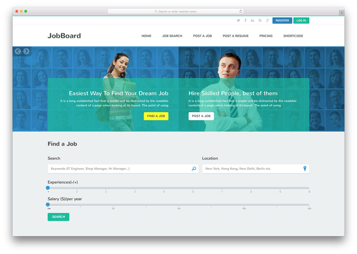 Top 12 Html5 Job Board Websites Templates 2018   Colorlib In Project Management Website Templates