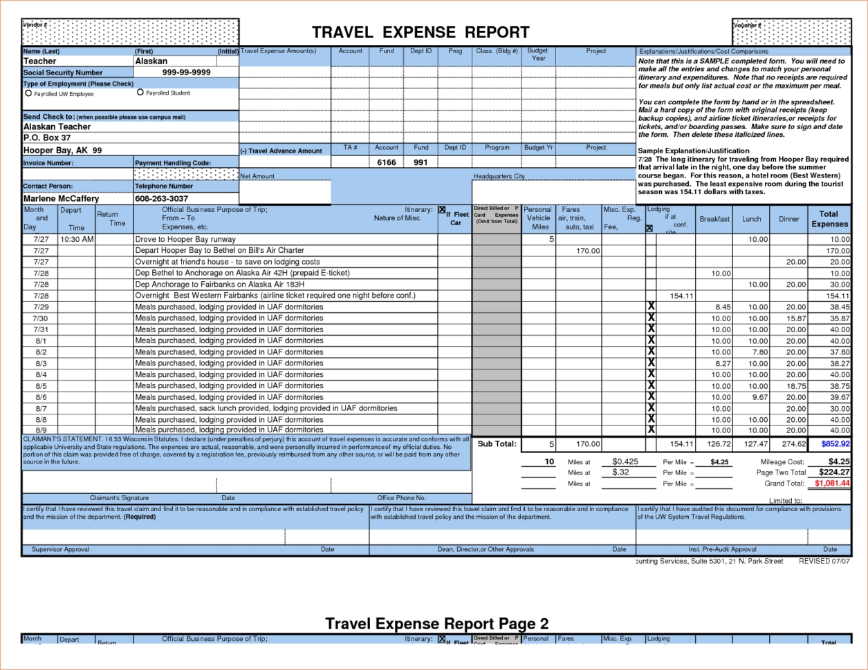 Travel Expense Template Excel   Zoro.9Terrains.co With Free Financial Spreadsheet Templates