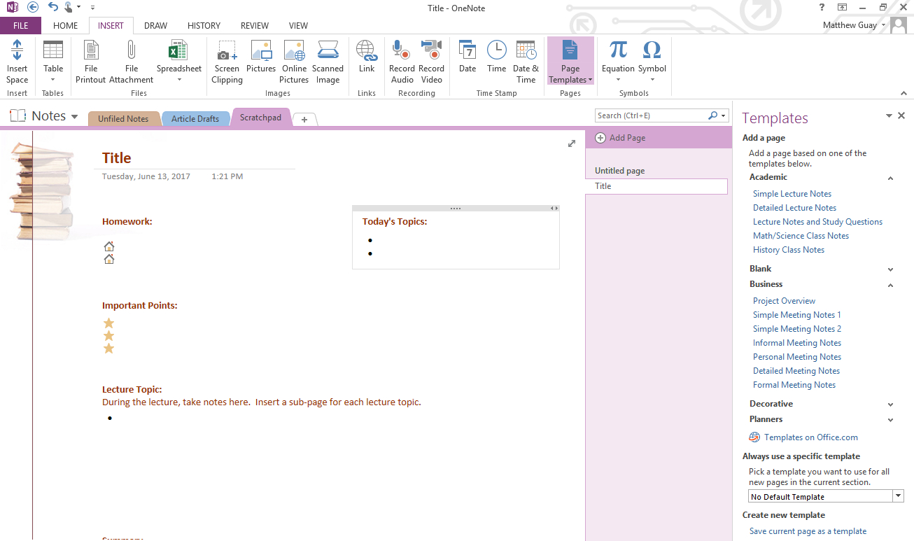 Project Management Templates For Onenote Db excel