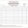 Week Schedule Print Out To Employee Schedule Templates Free
